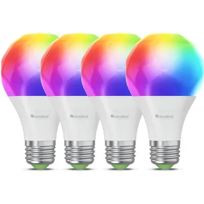 Nanoleaf Essentials Matter WLAN Smart Bulb E27 LED-Leuchtmittel 4 Stück