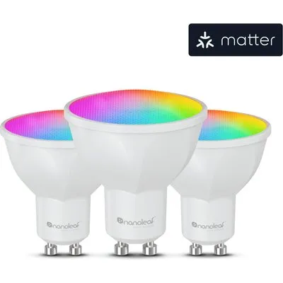 Nanoleaf Essentials Matter WLAN Smart Bulb GU10 LED-Leuchtmittel 3 Stück