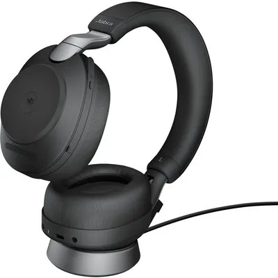 Jabra Evolve 2 85 UC Stand Wireless Bluetooth Headset schwarz USB-C Ladestation