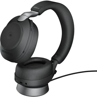 Jabra Evolve 2 85 MS Stand Wireless Bluetooth Stereo Headset schwarz Ladestation