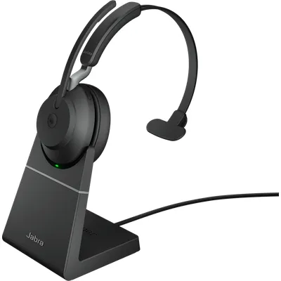 Jabra Evolve 2 65 MS Wireless Bluetooth Mono Headset  schwarz m. Ladestation