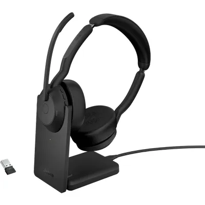 Jabra Evolve2 55 UC Stereo USB Headset schwarz USB-A Ladestation