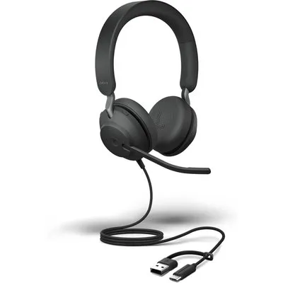 Jabra Evolve2 40 SE Stereo Headset Schwarz - UC-Version, USB-C/A, Busylight