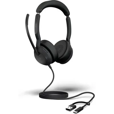 Jabra Evolve2 50 MS Stereo kabelgebunden Headset schwarz USB-A/C
