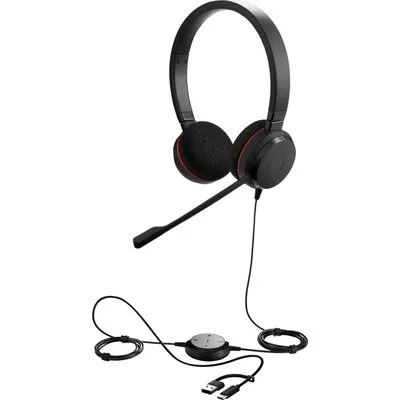Jabra Evolve 20SE MS Stereo USB-C/A Headset schwarz
