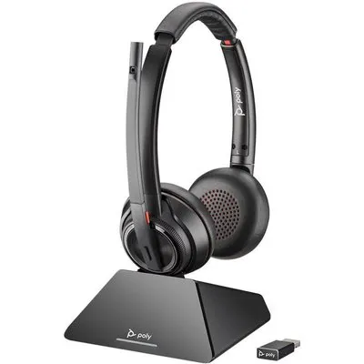 Poly Savi 8220 UC DECT USB-A-Headset, UC DECT, Ladestation, MS-Teams