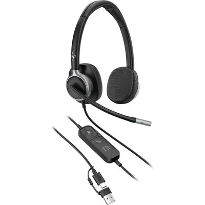 HP | Poly Mission 625 Stereo-Headset USB-C/A, kabelgebunden, KI-Geräuschunterdrückung, inkl. Etui, Bulk-Verpackung (Kommerzielles Produkt)