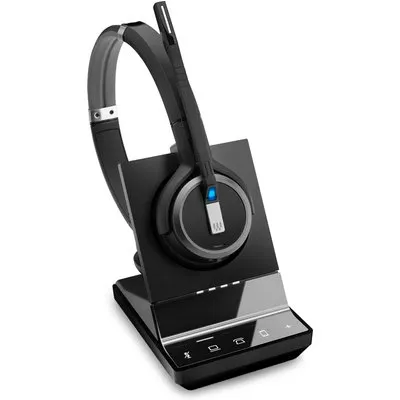 EPOS IMPACT SDW 5065 Stereo-DECT-Headset - UC-Version, EPOS ActiveGard®-Technologie, Dual-Konnektivität, Noice Cancelling, Multi-Connect, inkl. Basisstation