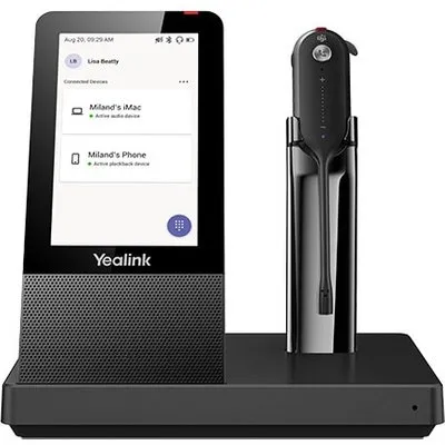 Yealink WH67 Convertible DECT Wireless Headset UC schwarz