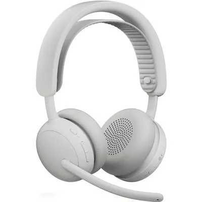 Logitech Zone Wireless 2 ES for Business Weiß, Kabelloses USB-Headset mit adaptiver Hybrid-ANC, Mikrofon mit Geräuschunterdrückung, inkl. Empfänger, Microsoft Teams zertifiziert
