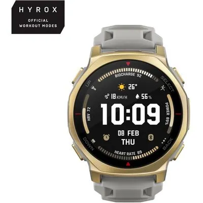 Amazfit T-Rex 3 Pro 44mm Outdoor Smartwatch GPS HYROX Arctic Gold