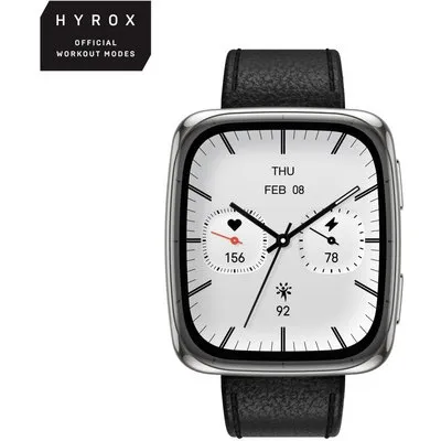 Amazfit Active 2 Square 43mm NFC GPS AMOLED HYROX Smartwatch Black