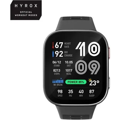 Amazfit Bip Max 50mm Smartwatch AMOLED GPS HYROX Carbon Gray