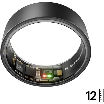 ULTRAHUMAN Ring Air - Smart Ring für Frauen und Männer - Schlaf -und Fitness Tracking Wearable - Herzfrequenz - Smartring Matte Grey Größe 12