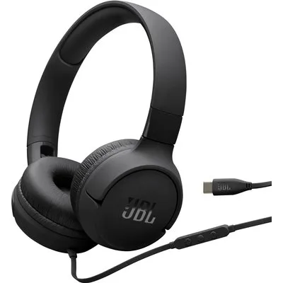 JBL TUNE 520C USB-C kabelgebundener On-Ear-Kopfhörer Mikrofon schwarz