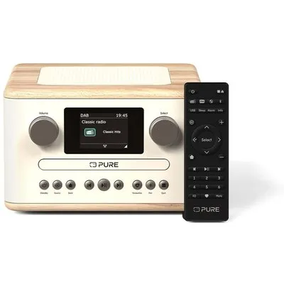Pure Classic C-D4 Digitalradio White/Oak EU/UK