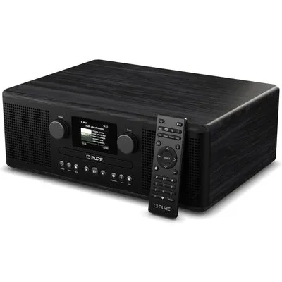 Pure Classic C-D6i Digitalradio Schwarz/Esche Stereo mit CD, Bluetooth, DAB/FM