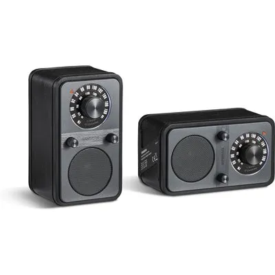 Sangean WR-9 Portables FM-Radio Echtholz-Gehäuse flexible Aufstellmöglichkeit Mitternachtseiche