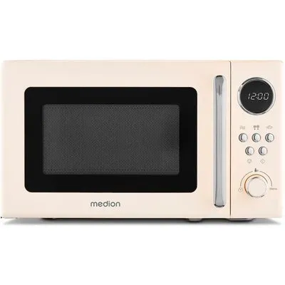 Medion MD15000 Retro Mikrowelle Solo beige 800W 20L