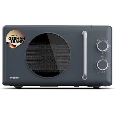 Medion MD100119 Retro Mikrowelle grau 800W 20L