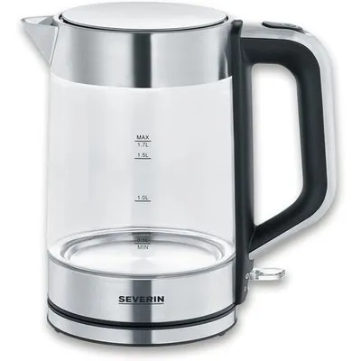 Severin WK 3420 Wasserkocher 2200W 1,7l transparent/schwarz/silber