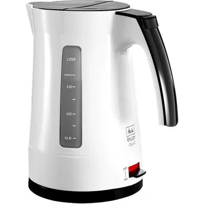 Melitta Enjoy Aqua Wasserkocher Weiß/ Schwarz 1,7 Liter