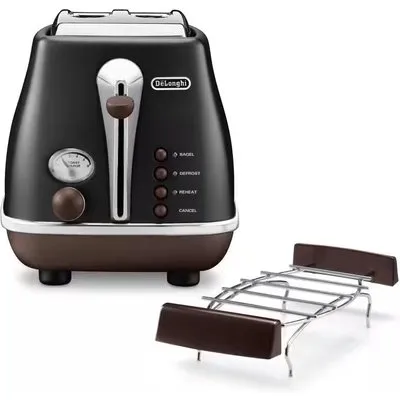 DeLonghi CTOV 2103.BK Icona Vintage Toaster schwarz
