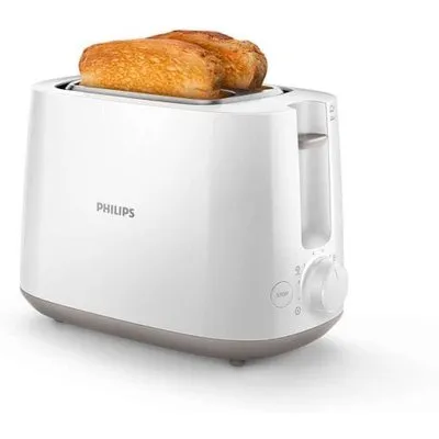 Philips HD2581/00 Daily Collection Toaster weiß Brötchenaufsatz