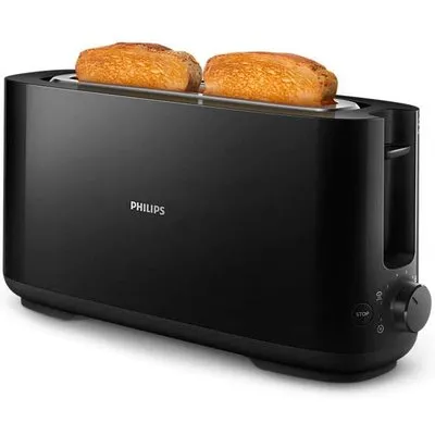 Philips HD2590/90 Daily Collection Toaster – lange Toastkammer, schwarz