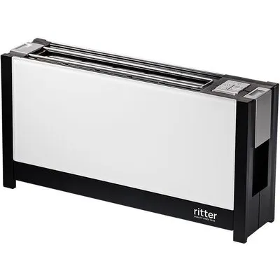 ritter volcano 5 Langschlitz-Toaster mit Glasfronten weiß