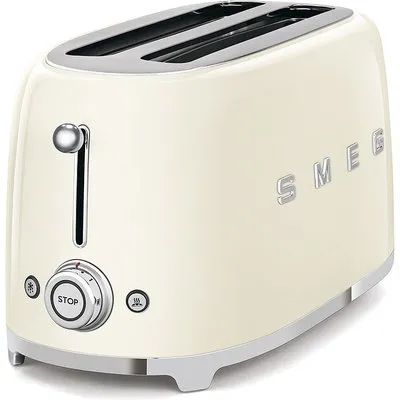 SMEG TSF02CREU 50s Style 4 Scheiben Langschlitz Toaster Creme