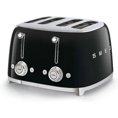 SMEG TSF03BLEU 50s Style 4 Scheiben Toaster Schwarz