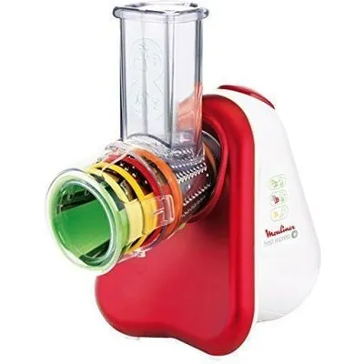 Moulinex DJ756G Zerkleinerer Fresh Express Plus 200 Watt Metallic-Rot-Weiß