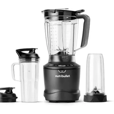 NutriBullet NBF550DG SmartSense 1500 Watt Combo Standmixer dunkelgrau