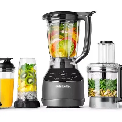 NutriBullet NBF580B Triple Prep System 1500W Standmixer dunkelgrau