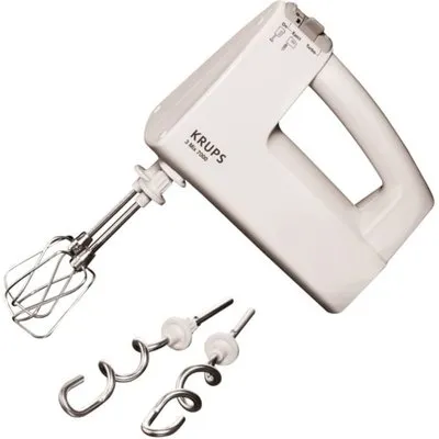 Krups F60814 3Mix 7000 Handmixer mit Turbostufe 500 W weiß