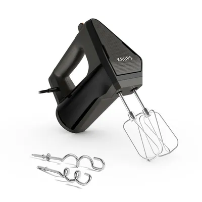 Krups GN6028 3Mix 6000 Handmixer 600 Watt schwarz