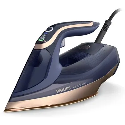 Philips DST8050/20 Dampfbügeleisen antihaftbeschichtet 3.000 W kupfer/dunkelblau