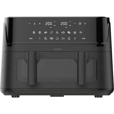 Medion MD 100057 Life P25 XXL Flex M Heißluftfritteuse 10,8l Schwarz