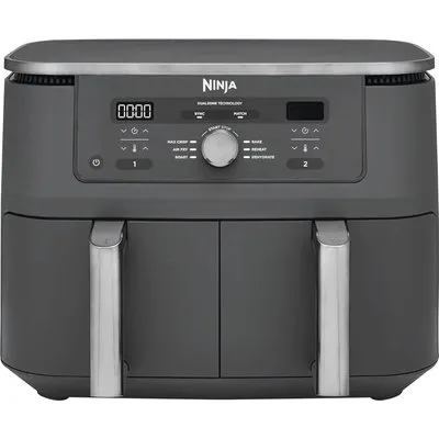 Ninja DZ400EU FlexDrawer MAX 6-in-1 Dual Zone Heißluftfritteuse 9,5 L Grau