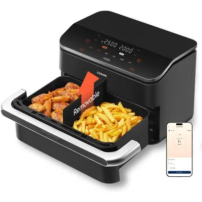 COSORI Dual Blaze TwinFry 10 Liter Heißluftfritteuse CAF-TF102S-ADE schwarz / silber