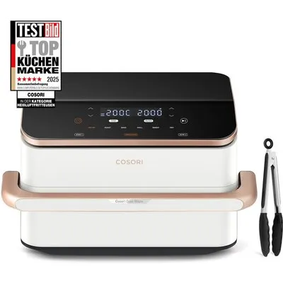 COSORI Dual Blaze TwinFry 10 Liter Heißluftfritteuse CAF-TF101S-AEU weiß / rosa