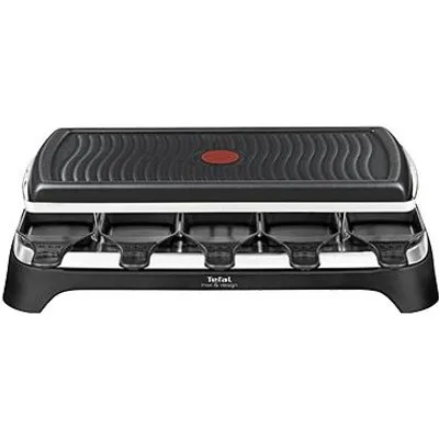 Tefal RE 4588 Raclette-Grill für 10 Personen Schwarz/Edelstahl