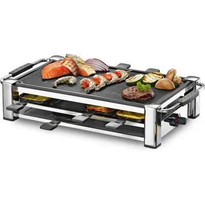 Rommelsbacher RCC 1500 Raclette-Grill Aluminium-Gehäuse verchromt