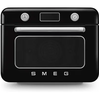 Smeg 50's Style Kombi-Tisch-Dampfbackofen Schwarz