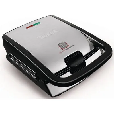Tefal SW 852D Waffeleisen Snack Collection Schwarz/Edelstahl