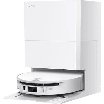 MOVA S70 Roller Saugroboter mit Wischfunktion 28.000 Pa mit Ladestation Weiß