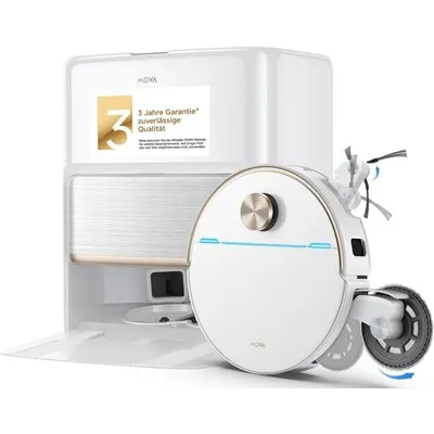 Mova V70 Ultra Complete Saugroboter mit Wischfunktion mit Vollautomatischer Basisstation weiß