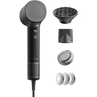 Laifen Neo Special Hochgeschwindigkeits-Haartrockner mit Diffusor & 2 Stylingdüsen; 110.000 U/min, Smart Temperature Control, 1400 W; schwarz