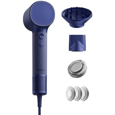 Laifen Neo Special Hochgeschwindigkeits-Haartrockner mit Diffusor & 2 Stylingdüsen; 110.000 U/min, Smart Temperature Control, 1400 W; blau